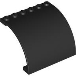 LEGO part 5065 Panel 6 x 5 x 3 1/3 Curved Top in Black