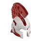 Helmet with Crest White Pattern