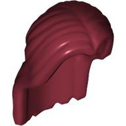 LEGO part 36806 MINI WIG, NO. 206 in Dark Red