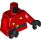 Torso, Black Belt, Kettle Corn print, Red Arms, Black Hands