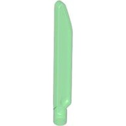 LEGO part 3885 Weapon Sword Blade, Darksaber in Transparent Green/ Trans-Green