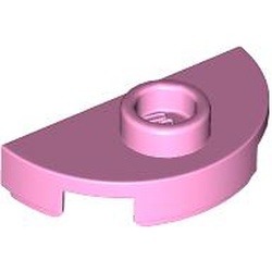 LEGO part 10001745 PLATE 1X2, 1/2 CIRCLE, W/ 1 KNOB in Light Purple/ Bright Pink