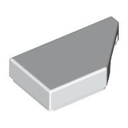 LEGO part 5092 Tile 1 x 2 with Stud Notch Right in White