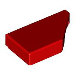 LEGO part 5092 Tile 1 x 2 with Stud Notch Right in Bright Red/ Red