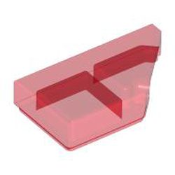 LEGO part 5092 Tile 1 x 2 with Stud Notch Right in Transparent Red/ Trans-Red