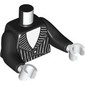 Torso with Long Arms, Suit, Jacket, White Stripes, Shirt print, Black Arms, White Hands
