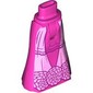 Minidoll Hips and Full Length Skirt with Bright Pink Dress, Flowers print