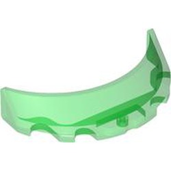 LEGO part 35299 Windscreen 3 x 6 x 1 Curved with Rectangular Stud Holder in Bottom in Transparent Green/ Trans-Green