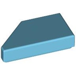 LEGO part 5092 Tile 1 x 2 with Stud Notch Right in Medium Azure