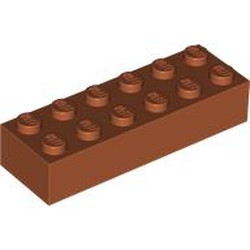 LEGO part 2456 Brick 2 x 6 in Dark Orange