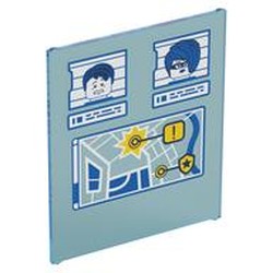 Glass for Frame 1 x 6 x 6, with Blue Crime Map Print