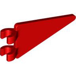 LEGO part 5555 FLAG 2X3.5, W/ 3.2 HOLDER, NO. 1 in Bright Red/ Red