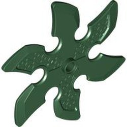 LEGO part 41125 Large Figure Weapon 6 Blade Ninja Star / Shuriken in Earth Green/ Dark Green