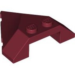 LEGO part 22391 ROOF TILE 4X4 45DEG in Dark Red