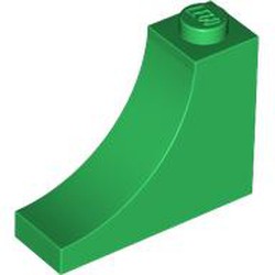 LEGO part 18653 Brick Arch 1 x 3 x 2 Inverted [Inside Bow] in Dark Green/ Green