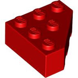 LEGO part 30505 Wedge 3 x 3 Cut Corner in Bright Red/ Red