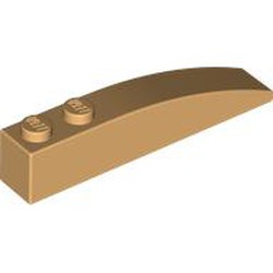 LEGO part 42022 Brick Curved 6 x 1 in Warm Tan