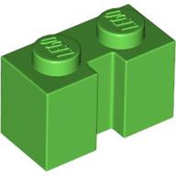 LEGO part 4216 BRICK 1X2 W. GROOVE in Bright Green