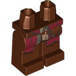 LEGO part 970c19pr0002 Hips and Reddish Brown Legs with print in Reddish Brown