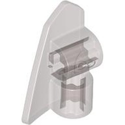 LEGO part RIGHT BASE PLATE 2X3, W/ CROSS HOLE in Transparent Brown (6513875|2389)