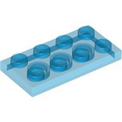 LEGO part 10005584 PLATE 2X4 in Transparent Blue/ Trans-Dark Blue