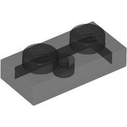 LEGO part 3023 Plate 1 x 2 in Trans-Black