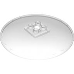 LEGO part 35154 Dish 8 x 8 Inverted [Radar], Solid Studs, Squared Anti-stud Underside, Anti-Studs on Edges in Transparent/ Trans-Clear