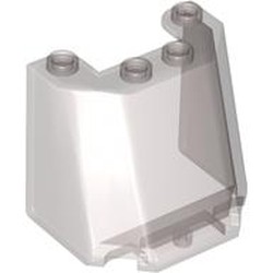 LEGO part WINDSCREEN 4X3X3, W/ SHARP EDGE in Transparent Brown (6514069|35193)