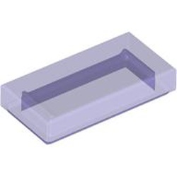 LEGO part 10035386 FLAT TILE 1X2 in Transparent Bright Bluish Violet/ Trans-Purple