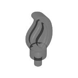 LEGO part FLAME, NO. 1 in Transparent Black (6514277|37775)