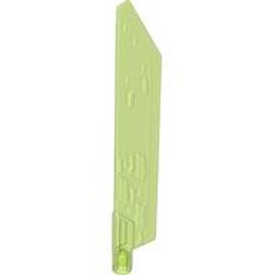 LEGO part WEAPON, W/ CROSS HOLE, NO. 1 in Transparent Bright Green (6514352|65184)
