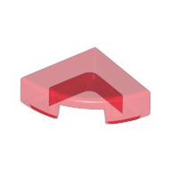 LEGO part 10084411 1/4 CIRCLE TILE 1X1 in Transparent Red/ Trans-Red