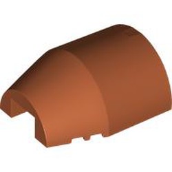 LEGO part 10092832 SHELL 6X7X2 2/3, OUTSIDE BOW in Dark Orange