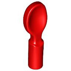 LEGO part 80179 Equipment Cutlery - Spoon, Flat Bottom in Bright Red/ Red