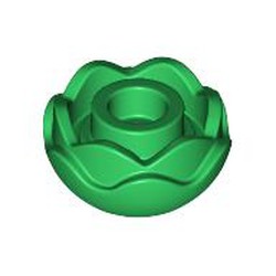 LEGO part 5904 Plant, Flower, Peony Rose with 2 Layers in Dark Green/ Green