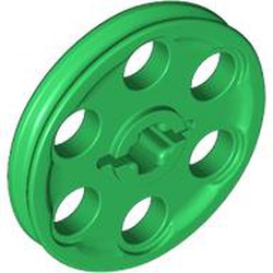 LEGO part 4185 Technic Wedge Belt Wheel [aka Pulley] in Dark Green/ Green