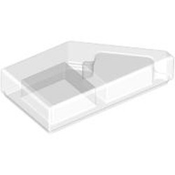 LEGO part 5091 Tile 1 x 2 with Stud Notch Left in Transparent/ Trans-Clear