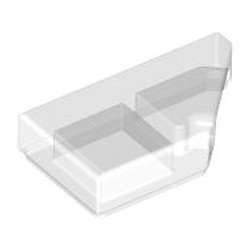 LEGO part 5092 Tile 1 x 2 with Stud Notch Right in Transparent/ Trans-Clear