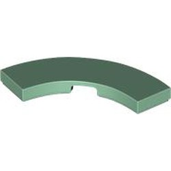 LEGO part 79393 Tile 3 x 3 Curved, Macaroni in Sand Green