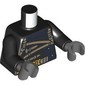 Torso, Dark Tan Belts, Straps, Dark Blue Armor, Gold Belt Buckle print, Black Arms, Dark Bluish Gray Hands