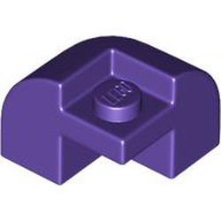 LEGO part 67810 Brick Curved 2 x 2 x 1 1/3 with Curved Top - Corner in Medium Lilac/ Dark Purple