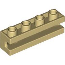 LEGO part 2653 Brick Special 1 x 4 with Groove in Brick Yellow/ Tan