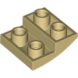 LEGO part 32803 BRICK 2X2X2/3, INVERTED BOW in Brick Yellow/ Tan