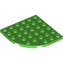 LEGO part 6003 Plate Round Corner 6 x 6 in Bright Green