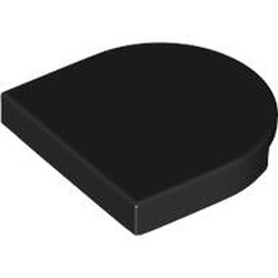 LEGO part 5520 Tile Round 2 x 2 Half Circle in Black