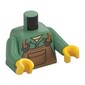 Torso, Medium Nougat Apron print, Sand Green Arms, Yellow Hands