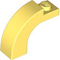 LEGO part 6005 Brick Arch 1 x 3 x 2 Curved Top in Cool Yellow/ Bright Light Yellow