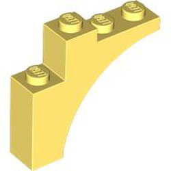 LEGO part 80543 Brick Arch 1 x 4 x 3 in Cool Yellow/ Bright Light Yellow