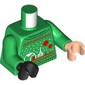 Torso, Odd Hands, Sweater with Pixelated Tatooine (Ugly Christmas Sweater) Print, Green Arms, Left Light Nougat Hand, Right Black Hand