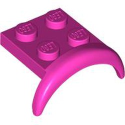 LEGO part 49097 MUDGUARD,2 1/2X3X1 1/3 KNOB,TUBE,NO. 1 in Bright Purple/ Dark Pink